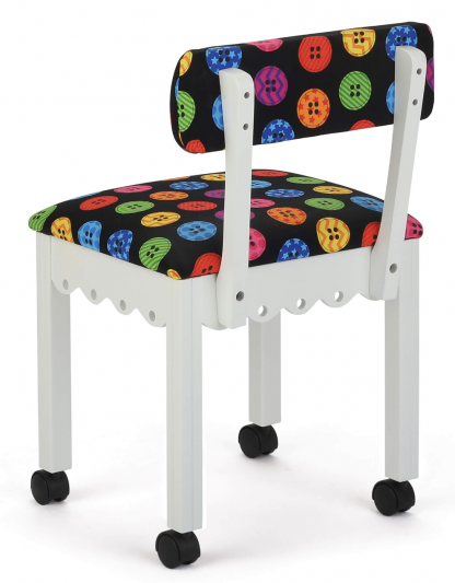 Bright Buttons Wood Sewing Chair - Image 2