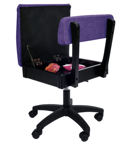 Royal Purple Hydraulic Sewing Chair - Image 3