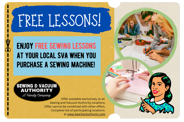 Get free lessons with your machine purchase